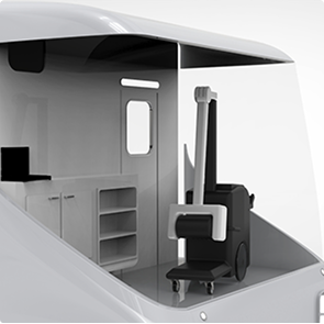 Specialised equipment inside the Mobile Health Unit