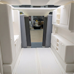 Interior spatial design of the Mobile Health Unit model